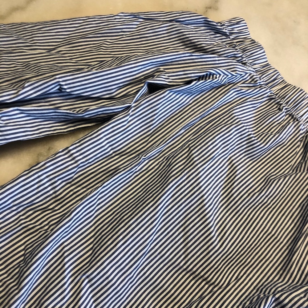 Off the shoulder striped shirt!